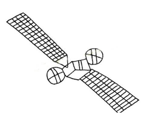 卫星怎么画图片大全