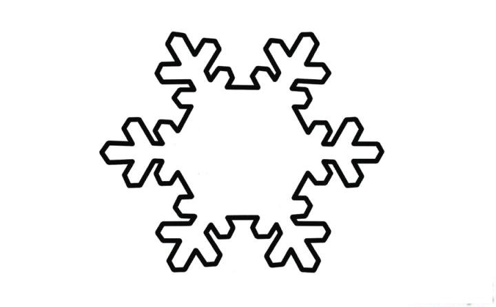 彩色简笔画雪花的图片教程