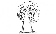 大树植物花简笔画步骤图片大全