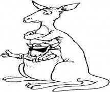 袋鼠动物简笔画步骤图片大全三