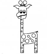 长颈鹿动物简笔画步骤图片大全七