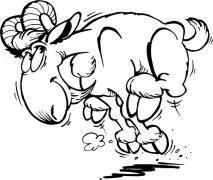 山羊动物简笔画步骤图片大全三