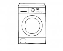 洗衣机物品简笔画步骤图片大全