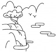 大山深处风景简笔画步骤图片大全