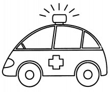救护车交通工具简笔画步骤图片大全二