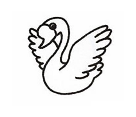 怎么画一只美丽的天鹅