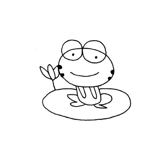 荷叶上的大青蛙怎样画