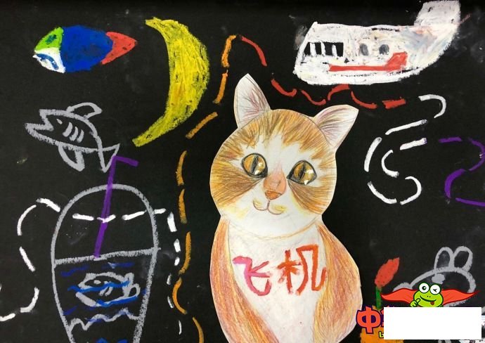 儿童简单好看的彩铅画图片大全,歪头杀的小猫咪
