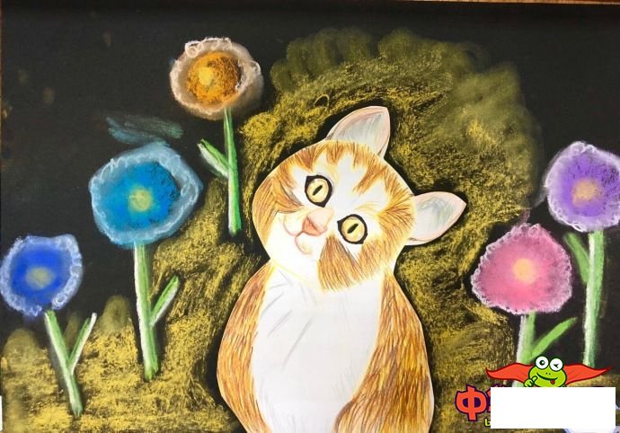 儿童简单好看的彩铅画图片大全,歪头杀的小猫咪