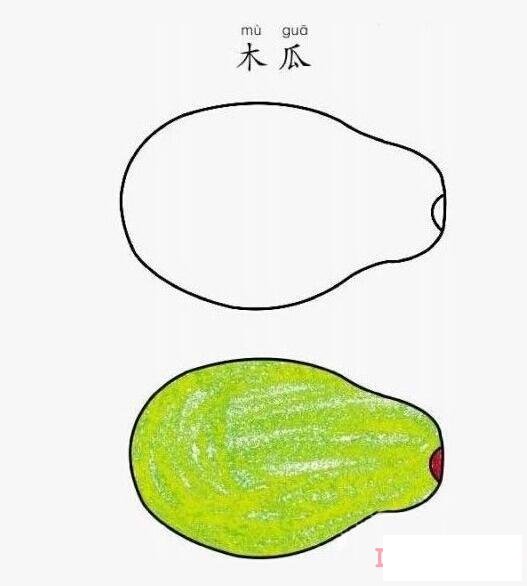 木瓜简笔画图片 木瓜怎么画图片