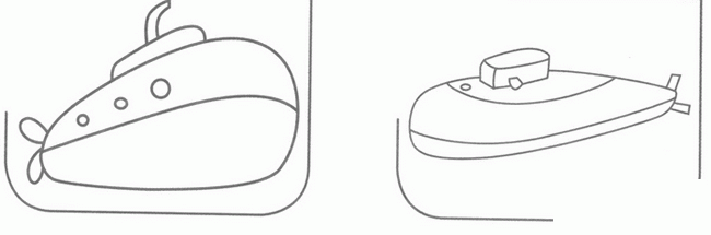 潜艇简笔画