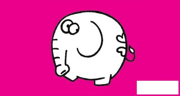 大象简笔画图片