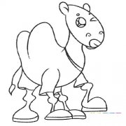 动物简笔画：很小的骆驼