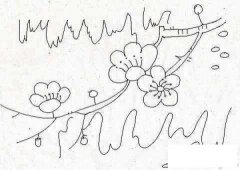 傲骨梅花简笔画画法_怎么画傲骨梅花
