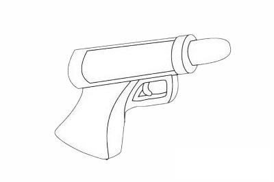 水枪玩具简笔画图片大全作品二