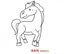 一匹骏马（儿童简笔画）