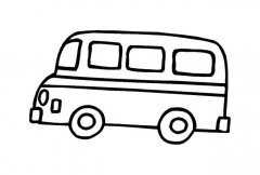 中巴汽车简笔画图片