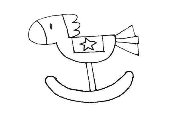 木马玩具简笔画