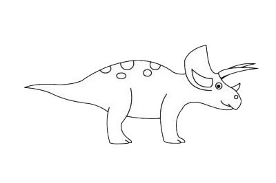 三角龙简笔画图片大全作品二