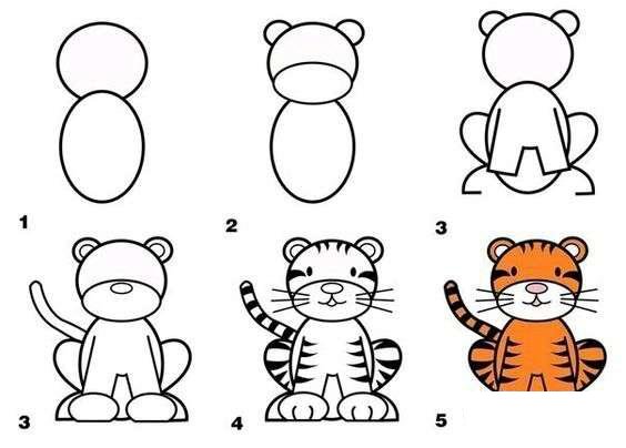 老虎简笔画