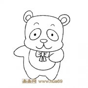 大熊猫宝宝简笔画6