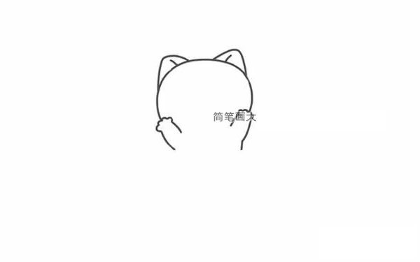 秋田犬简笔画步骤图