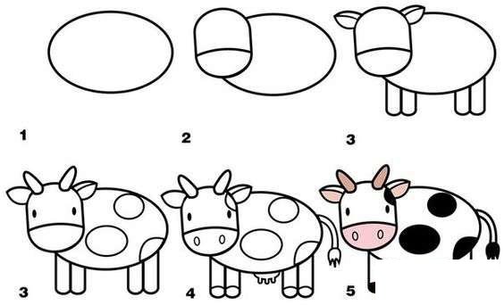 奶牛简笔画