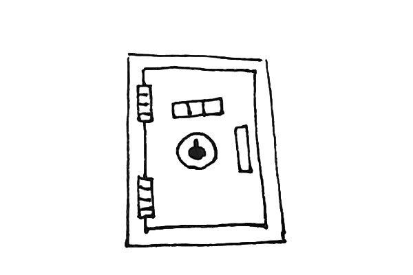 保险柜简笔画