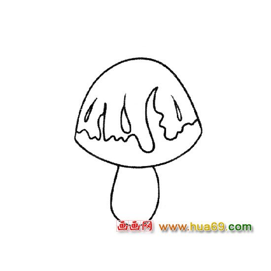 植物简笔画:香菇1