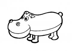 大河马嘴巴简笔画图片