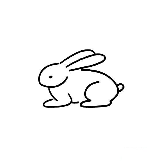 非常可爱的小白兔怎样画