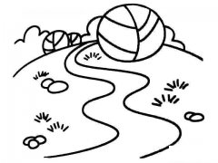 小河流水简笔画