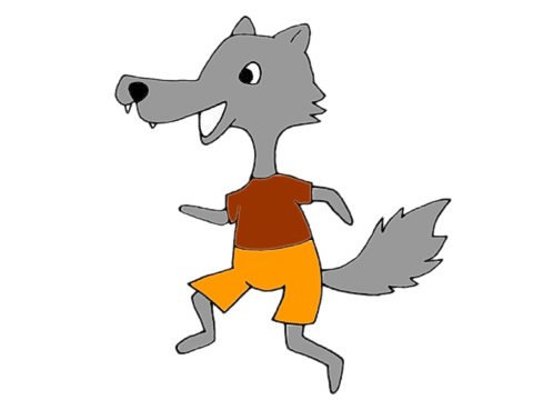 狼的简笔画图片大全作品二