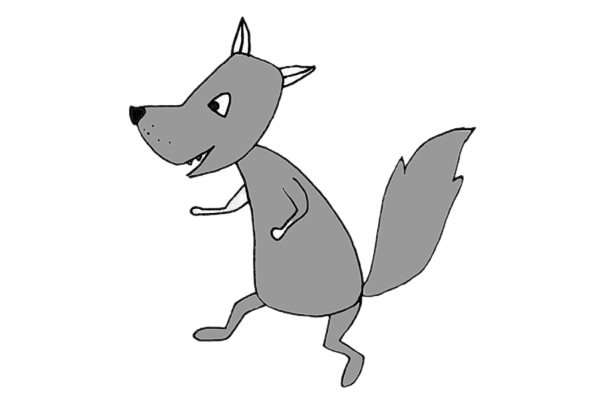 狼的简笔画图片