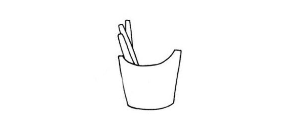 薯条简笔画画法步骤图解