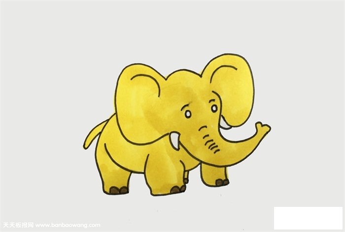 大象怎么画简单又好看