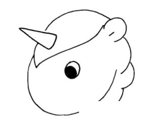 独角兽简笔画图片