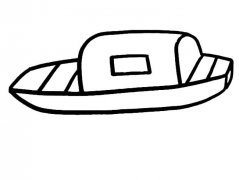 乌篷船交通工具简笔画步骤图片大全