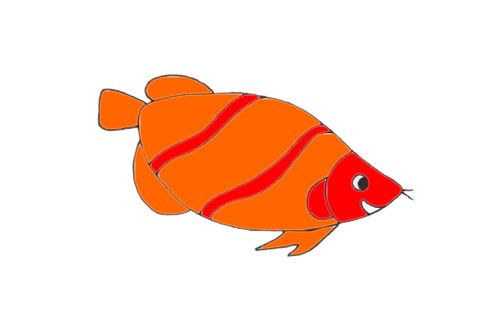 龙鱼简笔画图片