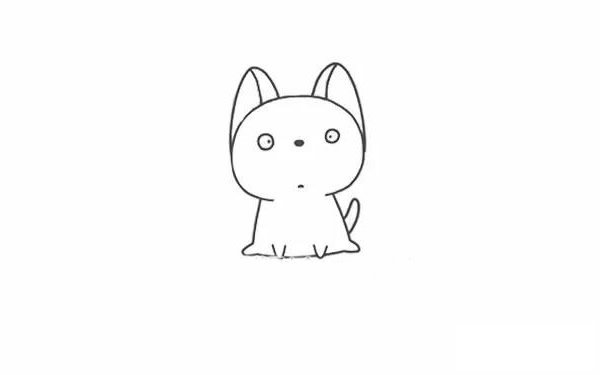 可爱的哈士奇简笔画步骤图