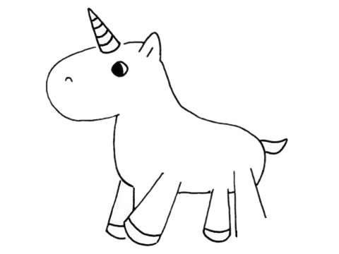 独角兽简笔画图片