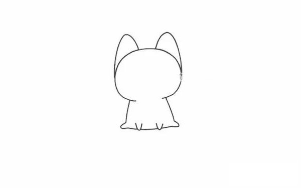 可爱的哈士奇简笔画步骤图