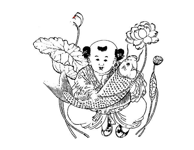 关于新年年年有鱼简笔画图片