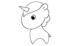 独角兽简笔画步骤教程及图片大全