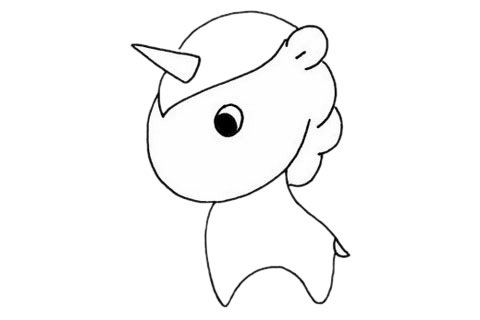 独角兽简笔画