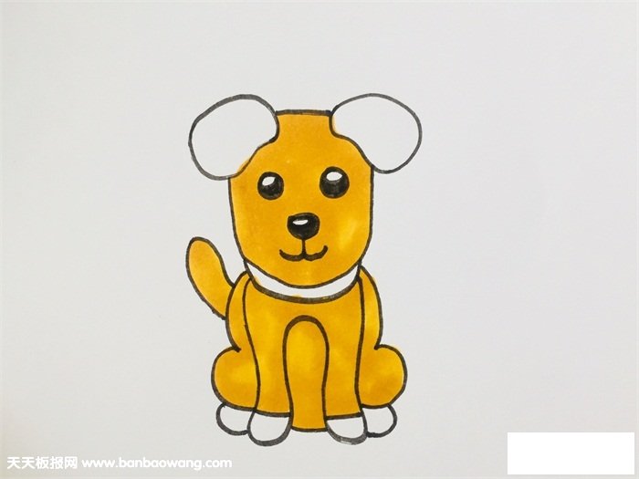小狗怎么画简单又漂亮