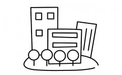 现代楼房简笔画图片