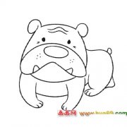 凶狠的小狗简笔画2