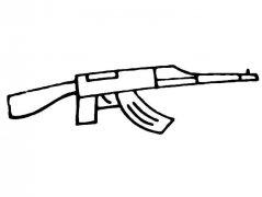 步枪武器简笔画步骤图片大全