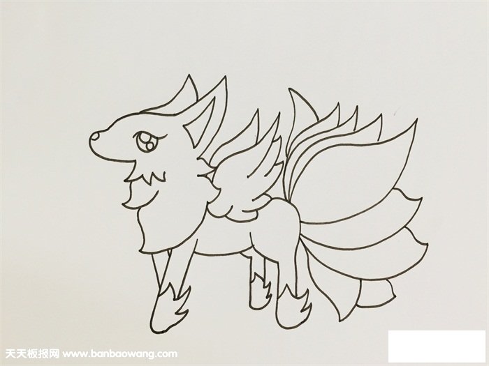 九尾狐怎么画步骤